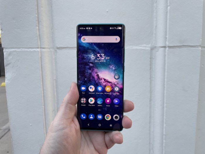 The new tcl 20 pro 5g has a 6 67 inch amoled display with hdr10 support