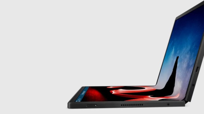 Lenovo foldable pc thinkpad x1 prototype hands on folding screen