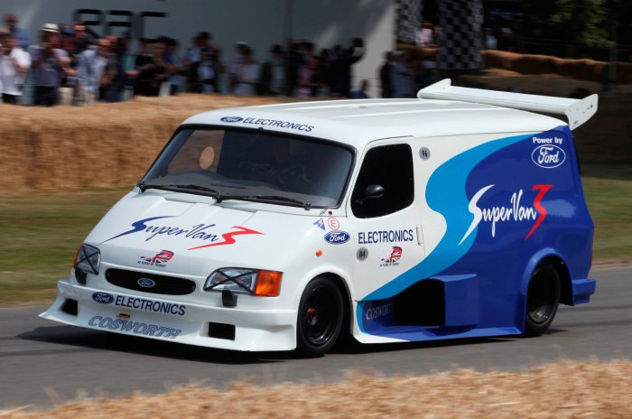 Ford pro electric transit supervan race car goodwood debut