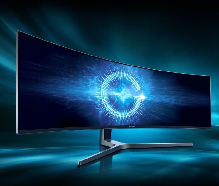 Samsung chg90 49 inch ultrawide curved display monitor huge excel gaming
