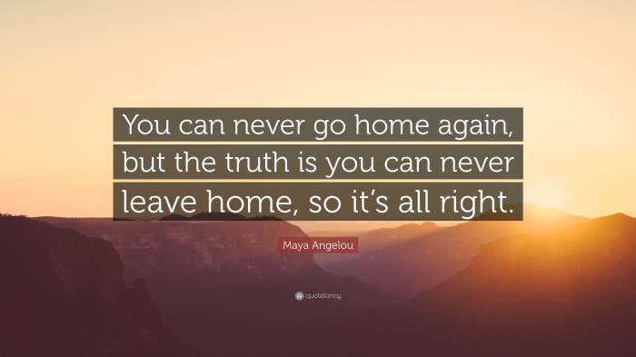 You can never go home again but at least you can go back now