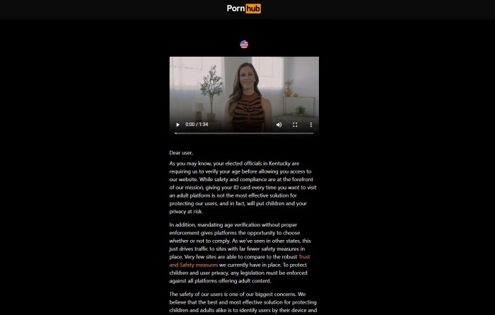 Pornhub indiana kentucky block age verification