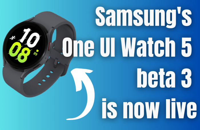 One ui watch 5 beta 3 roll out
