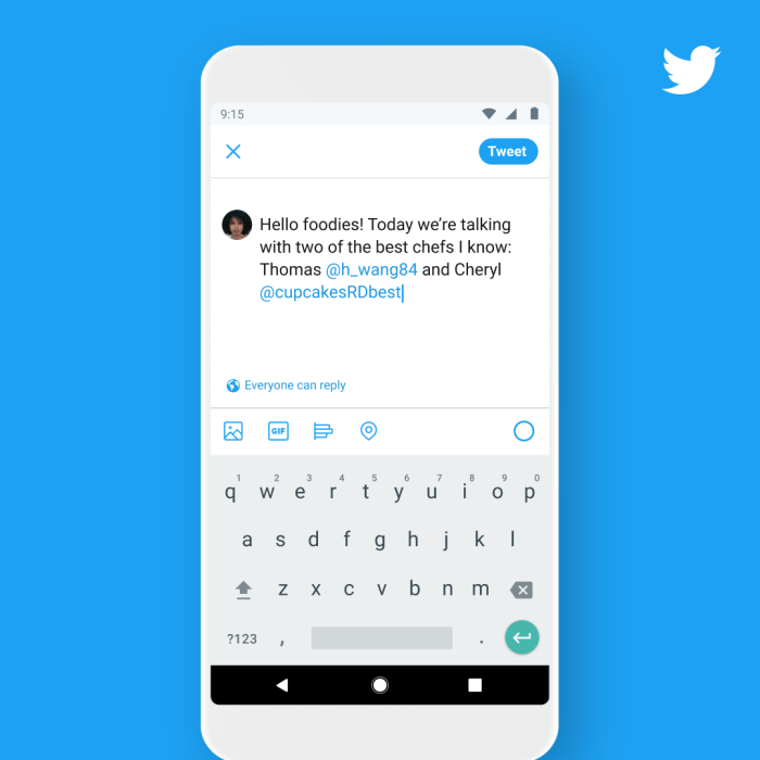 Twitter edit testing replies tweets