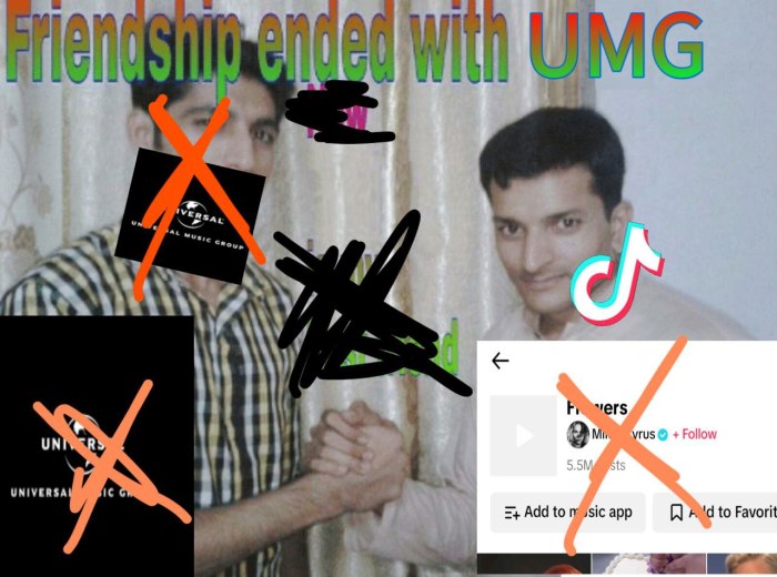 Universal music group umg tiktok music removal ai pay negotiations