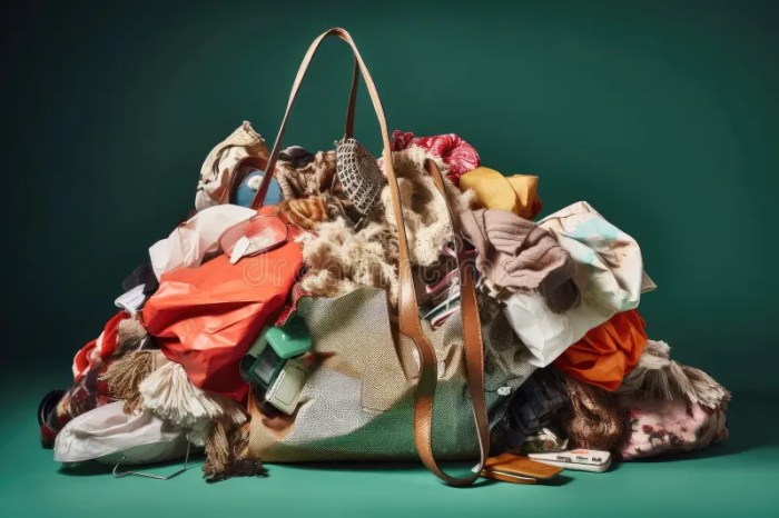 Fast-fashion Shopping Bag, Overflowing with Discarded Clothing and ... How online shopping adds to a worldwide glut of abandoned clothes
