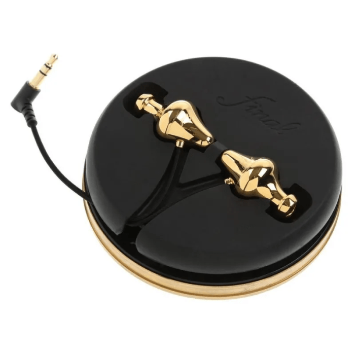 Final audio piano forte x gold headphones