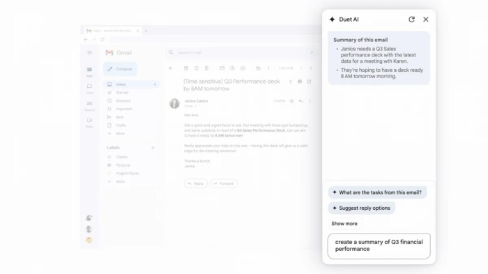 Google workspace duet ai
