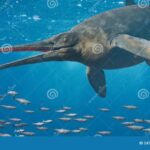 Fossils ichthyosaurus communis extinct marine reptile dinosaurs squid