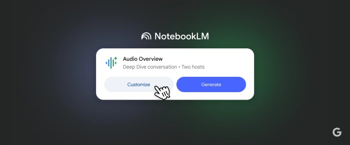 Google notebooklm audio overviews talk plus