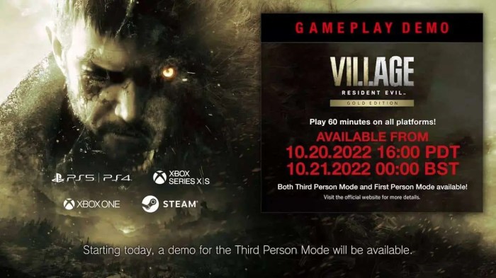 How download resident evil village demo ps5