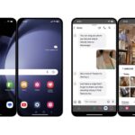 Samsung try galaxy foldable demo two iphones