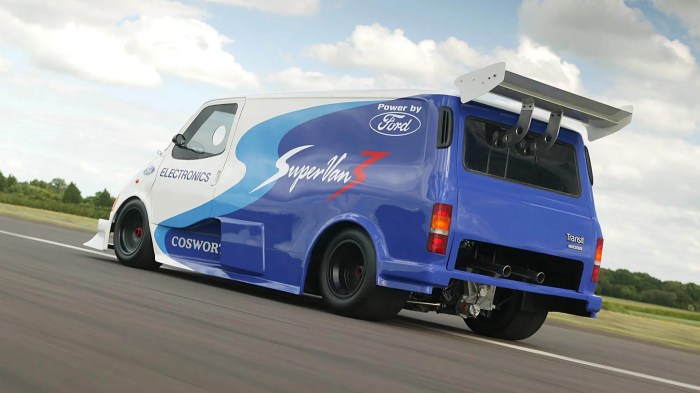 Ford pro electric transit supervan race car goodwood debut