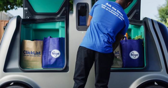 Ford walmart postmates self driving grocery delivery miami