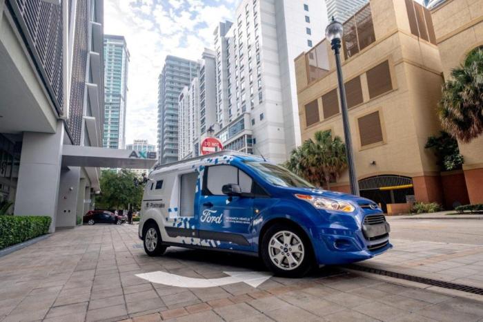 UK's first self-driving grocery delivery van hits the streets of Greenwich Ford walmart postmates self driving grocery delivery miami