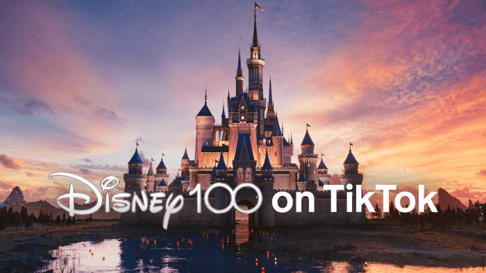TikTok and Disney Begin Partnership With First-Of-Its-Kind Content Hub ... Tiktok disney hub partnership disney100