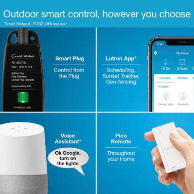 Lutron expands caseta smart lighting system its first outdoor smart plug