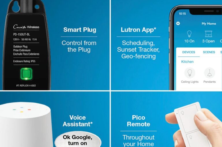 Lutron expands caseta smart lighting system its first outdoor smart plug