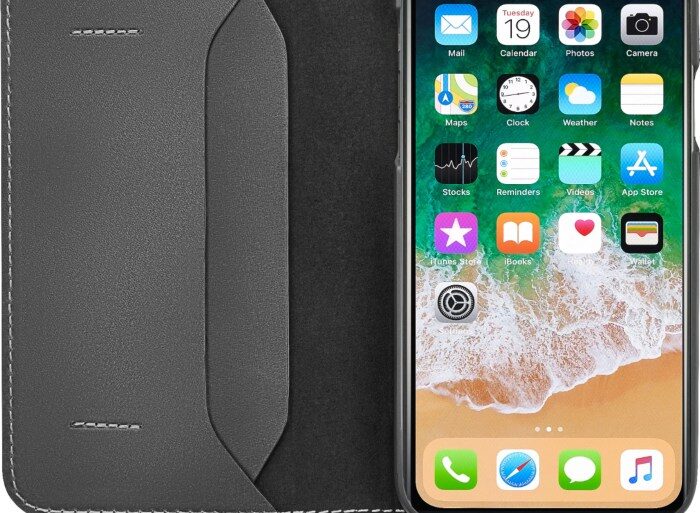 Best buy apple iphone xs leather folio case discount