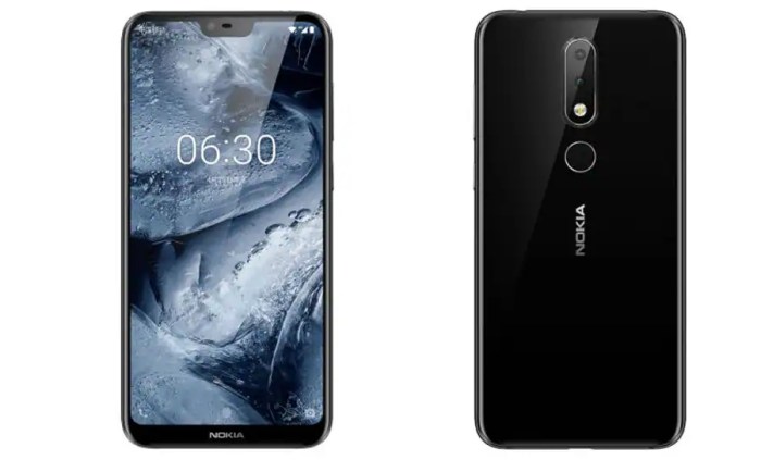 X6 nokia dual notch launched specs rear camera display price share Nokia x5 smartphone notch dual camera