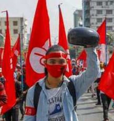 Myanmar military government internet shutdown blackout protest free speech