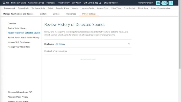 Amazon alexa privacy hub security voice recordings echo devices