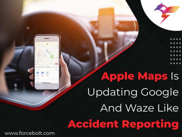 Apple maps waze incident reporting ios