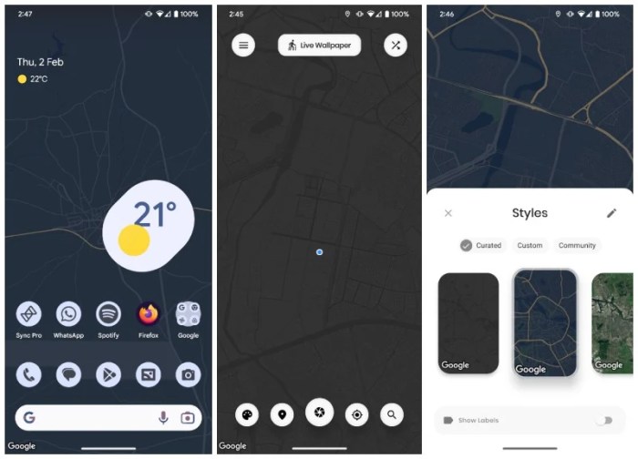 Skyline android app wallpaper live map location