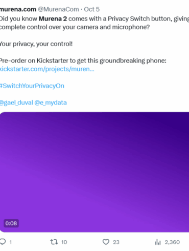 Murena 2 kickstarter built in privacy switch
