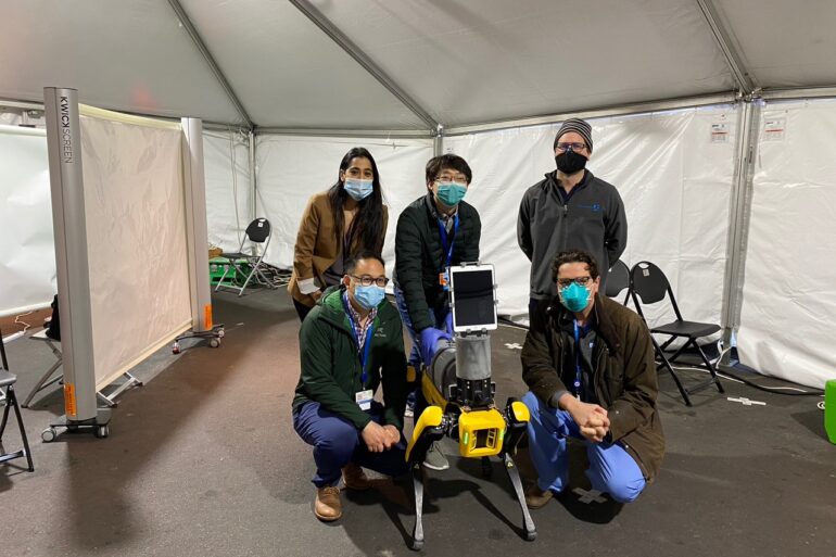 Boston dynamics spot robot covid 19 coronavirus telemedicine
