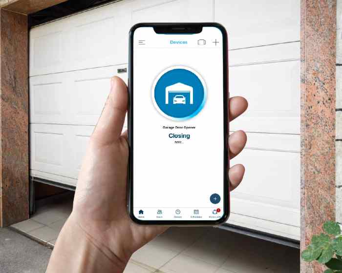 Google home app garage door support light controls