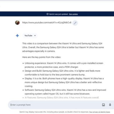 Google allows users to share images files youtube videos to gemini live