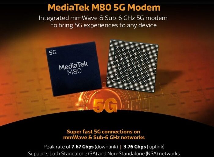 Mediatek launches m80 5g modem
