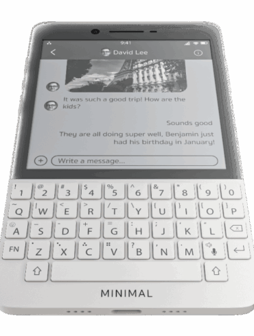 Minimal phone company indiegogo e ink qwerty keyboard shipping