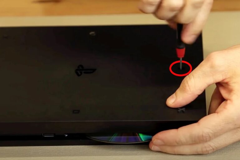 How eject disk your playstation 4