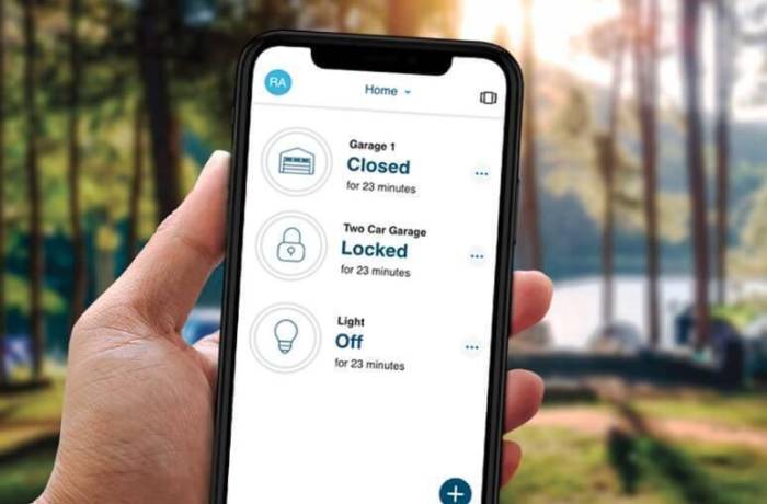 Door opener loaded Google home app garage door support light controls