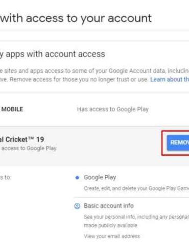 Google apps third party disconnect remove how to