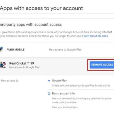 Google apps third party disconnect remove how to