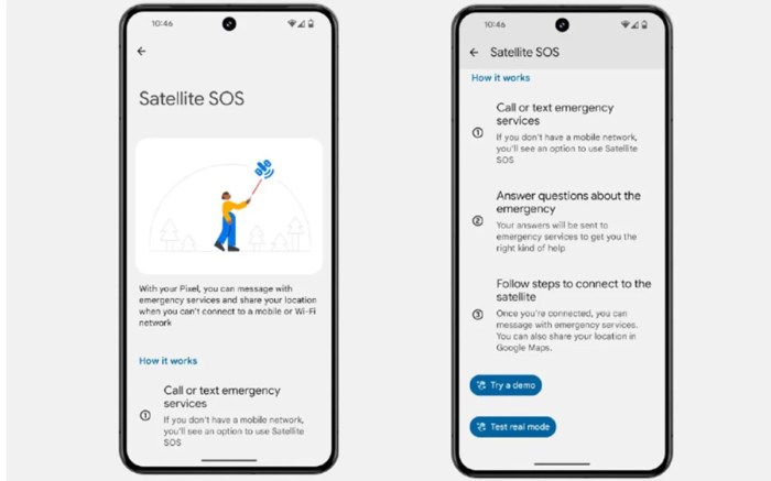The pixel 9a is also missing satellite sos messaging