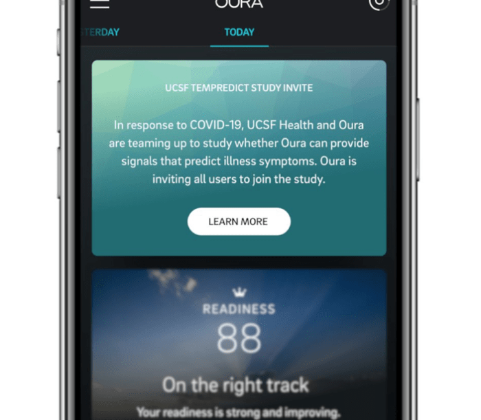 Oura ring covid 19 illness detection biometrics heart rate sleep