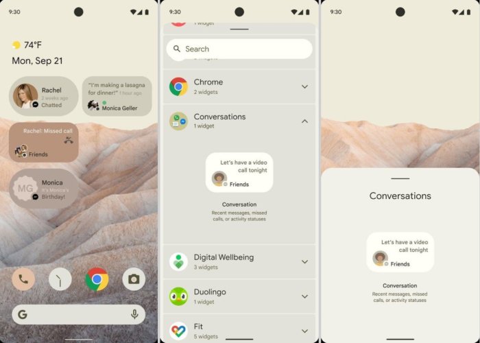 First look android 12 shows updated widgets possible system wide theming