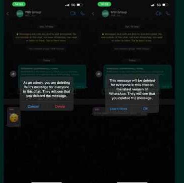 New whatsapp group update for admins