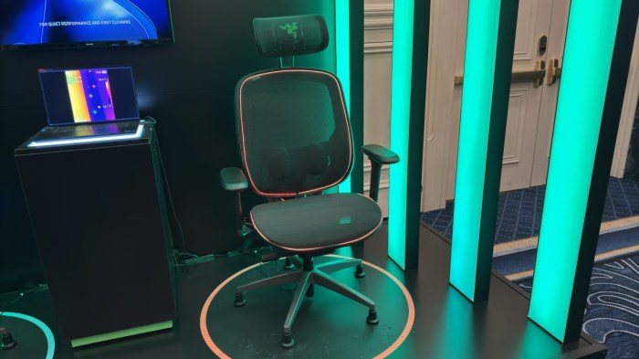 Razer project arielle gaming chair heating cooling prototype ces