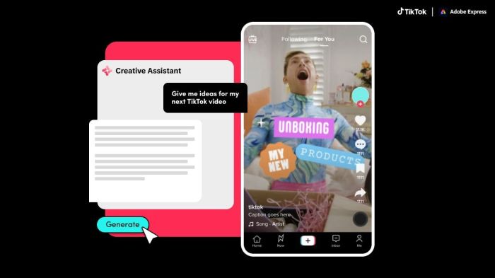 Tiktoks creative assistant is now integrated with adobe express