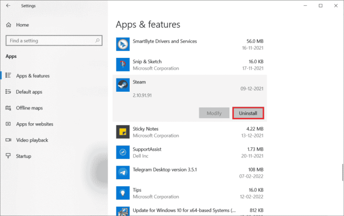 Windows insider build uninstall steam bug