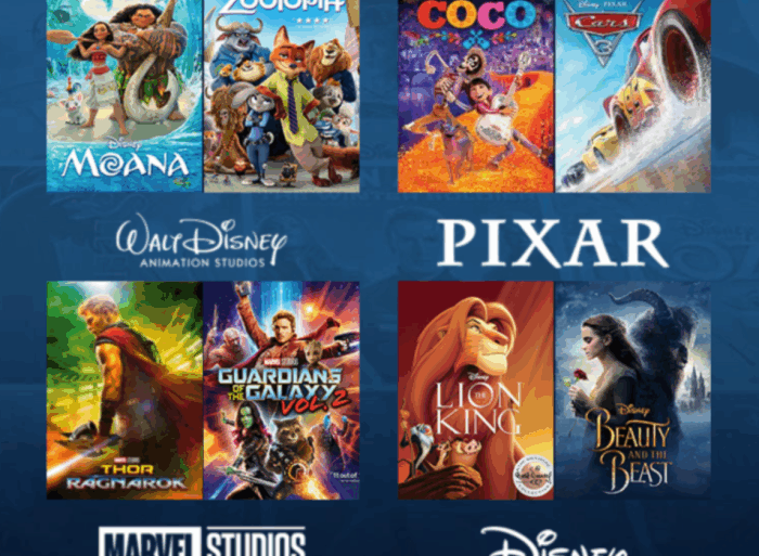 Spotify disney hub animated film live action pixar marvel star wars lion king frozen