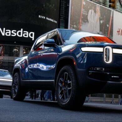 Rivian raise amazon ford new factory ipo electric pickup