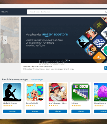 Amazon appstore android apps windows 11 public preview