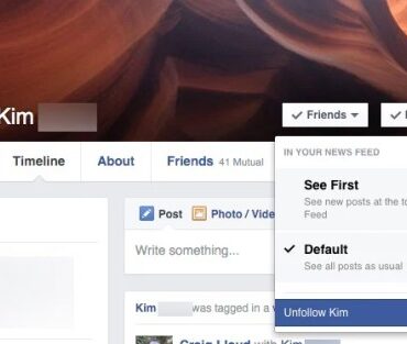 Friends facebook unfollow button seeing stop posts how unfriending without them select tap alternatively options following can