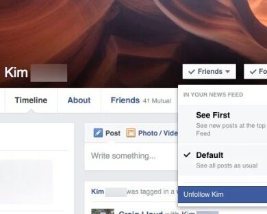 Friends facebook unfollow button seeing stop posts how unfriending without them select tap alternatively options following can